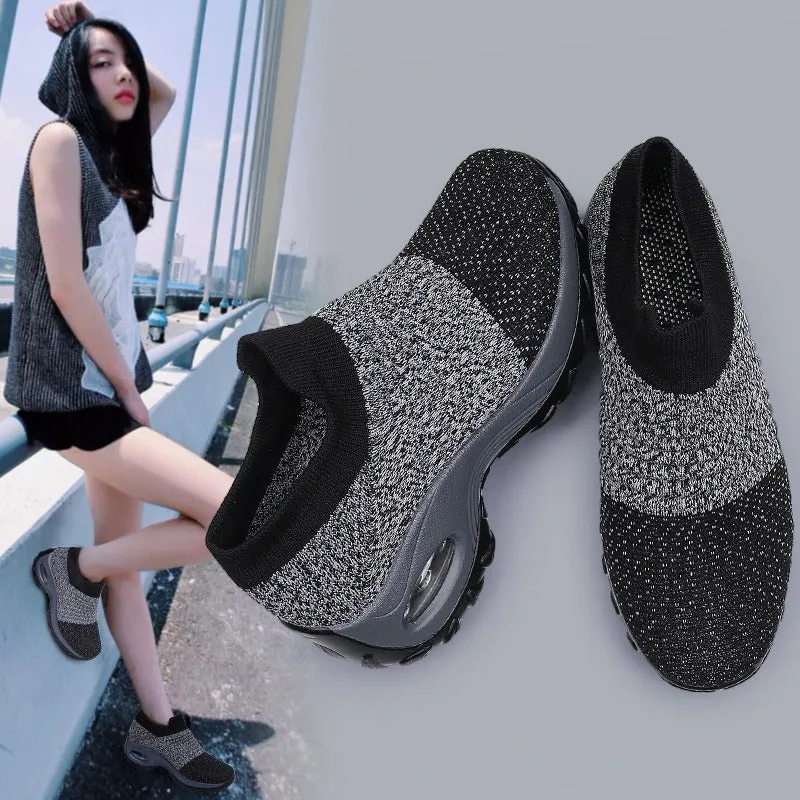 Women's Walking Shoes Slip on Sneaker Socks Lightweight Shoes