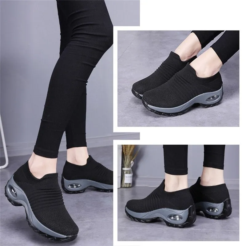Women's Walking Shoes Slip on Sneaker Socks Lightweight Shoes