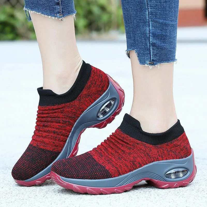Women's Walking Shoes Slip on Sneaker Socks Lightweight Shoes