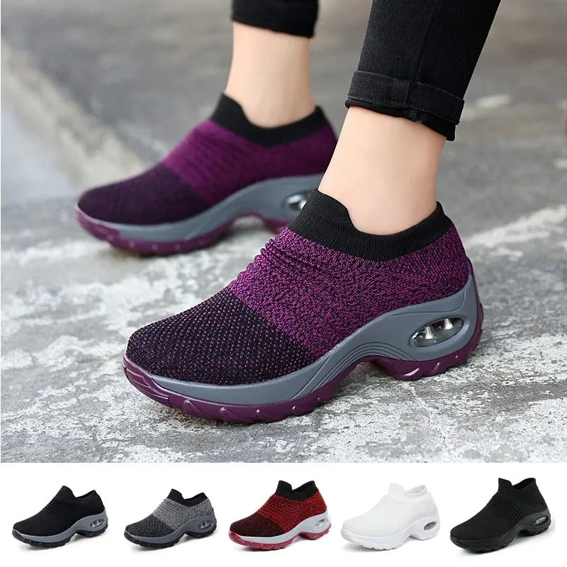 Women's Walking Shoes Slip on Sneaker Socks Lightweight Shoes