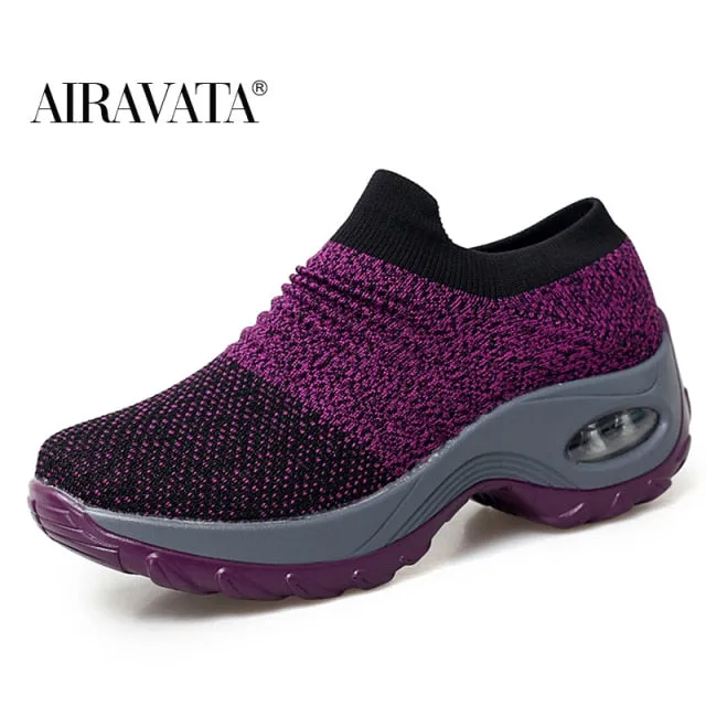 Women's Walking Shoes Slip on Sneaker Socks Lightweight Shoes