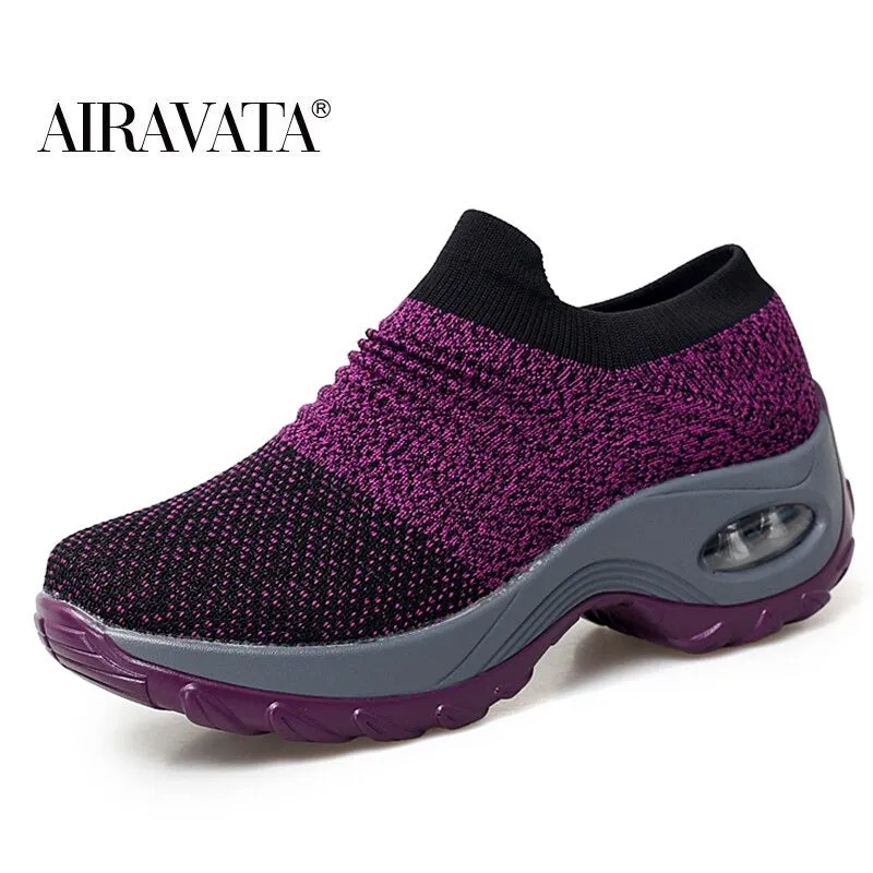 Women's Walking Shoes Slip on Sneaker Socks Lightweight Shoes