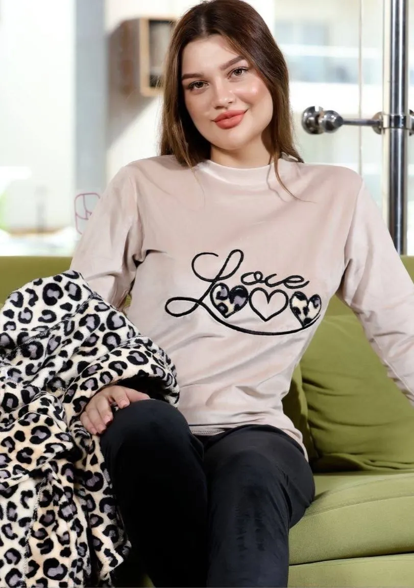 Women's winter pajamas 3 pieces