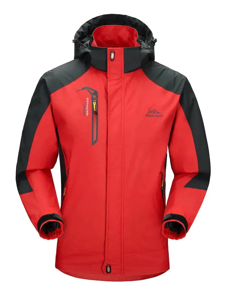 Work Camping Hiking Jacket Men 2024 Autumn Outdoor Sports Coats Climbing Trekking Windbreaker Travel Waterproof Jackets Black
