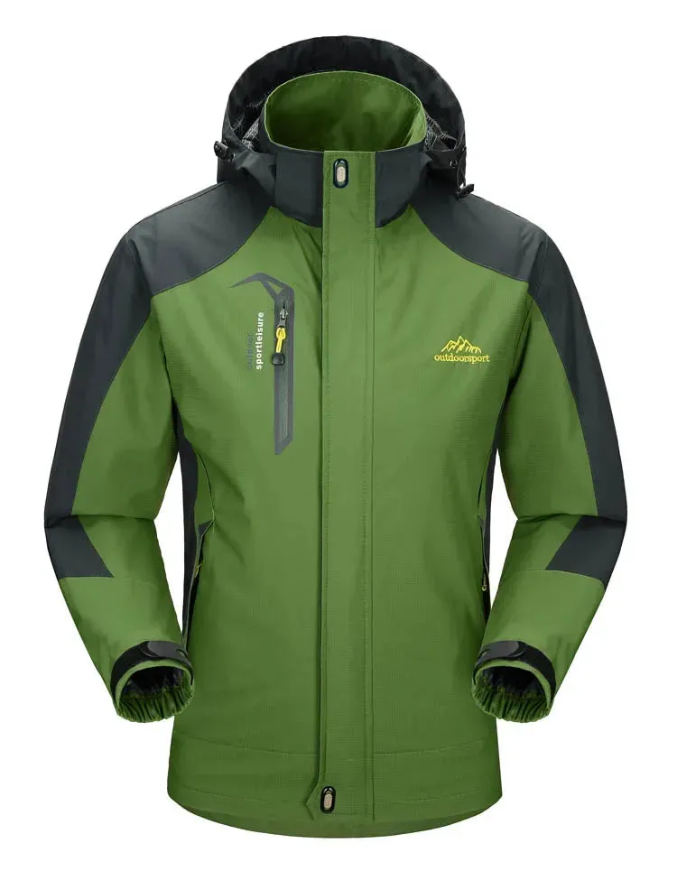 Work Camping Hiking Jacket Men 2024 Autumn Outdoor Sports Coats Climbing Trekking Windbreaker Travel Waterproof Jackets Black