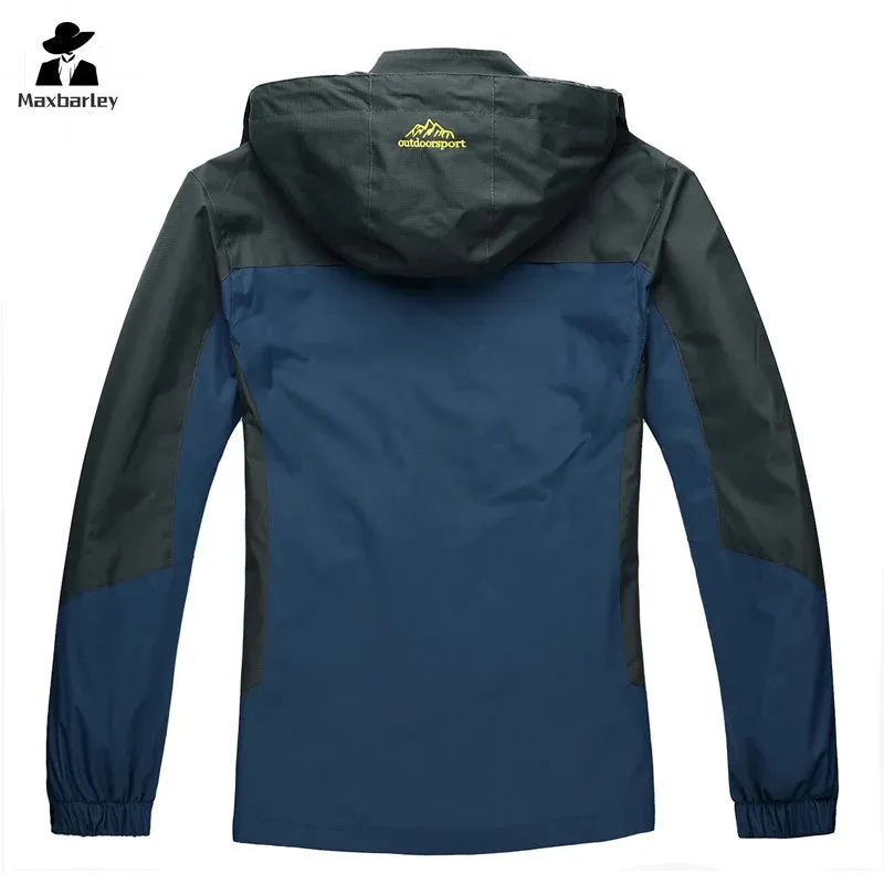 Work Camping Hiking Jacket Men 2024 Autumn Outdoor Sports Coats Climbing Trekking Windbreaker Travel Waterproof Jackets Black
