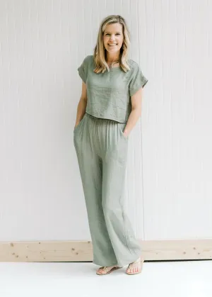 X Olive Green Pant Set