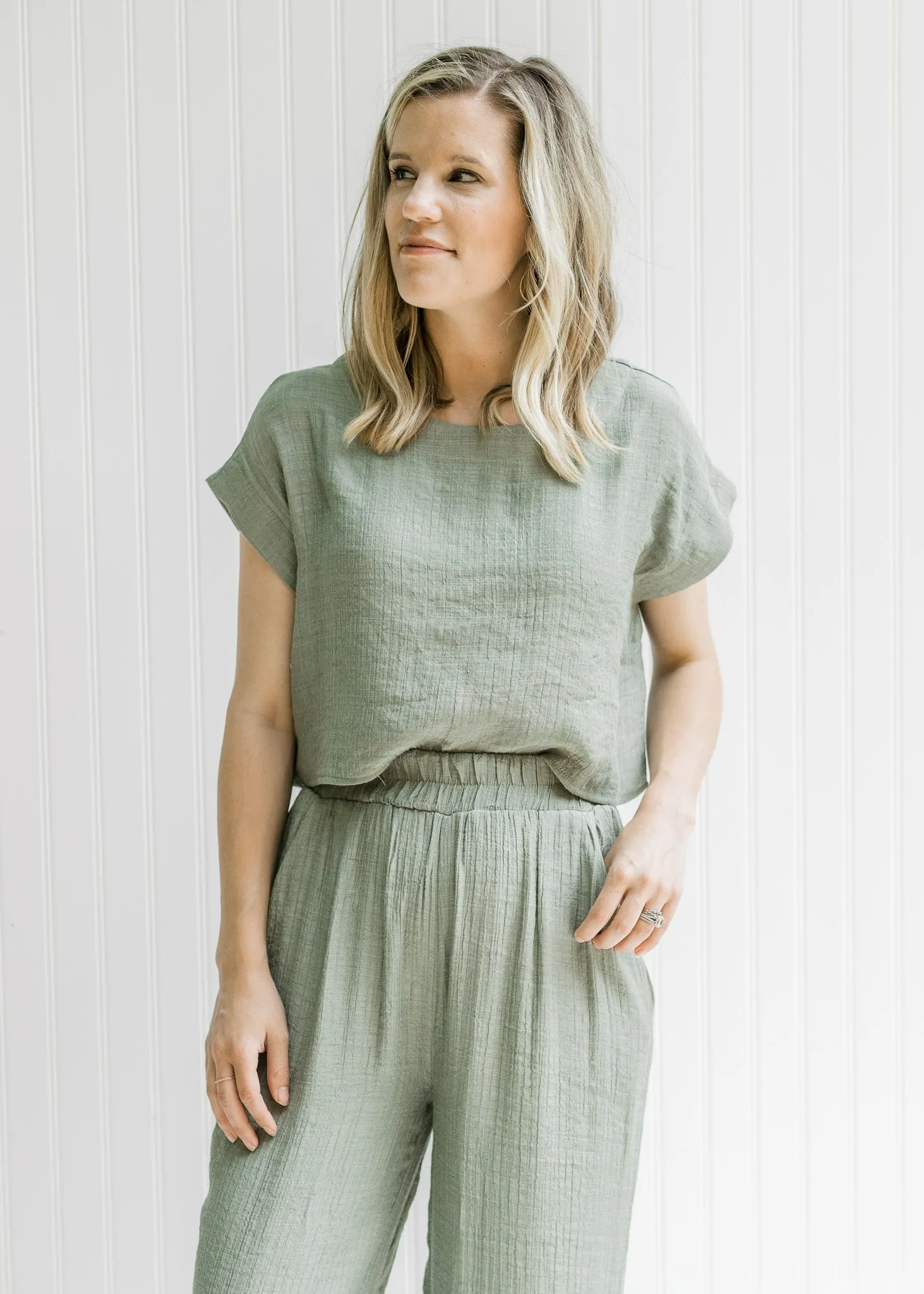 X Olive Green Pant Set