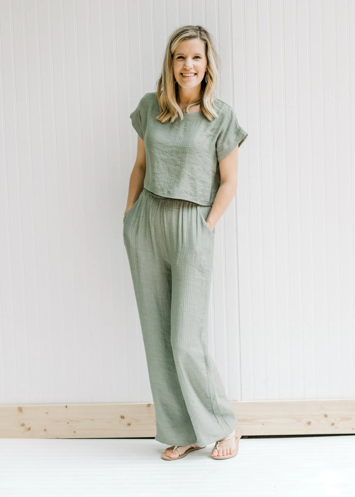 X Olive Green Pant Set