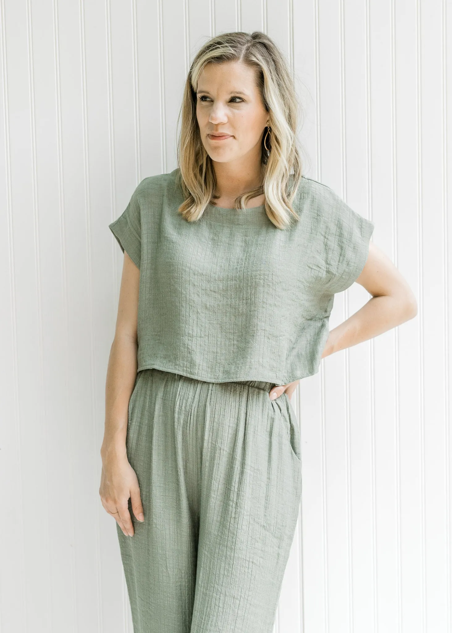 X Olive Green Pant Set