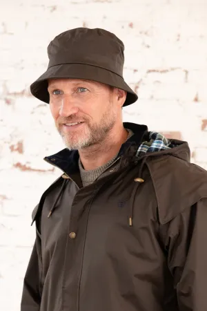 York Mens Waterproof Rain Hat - Chocolate
