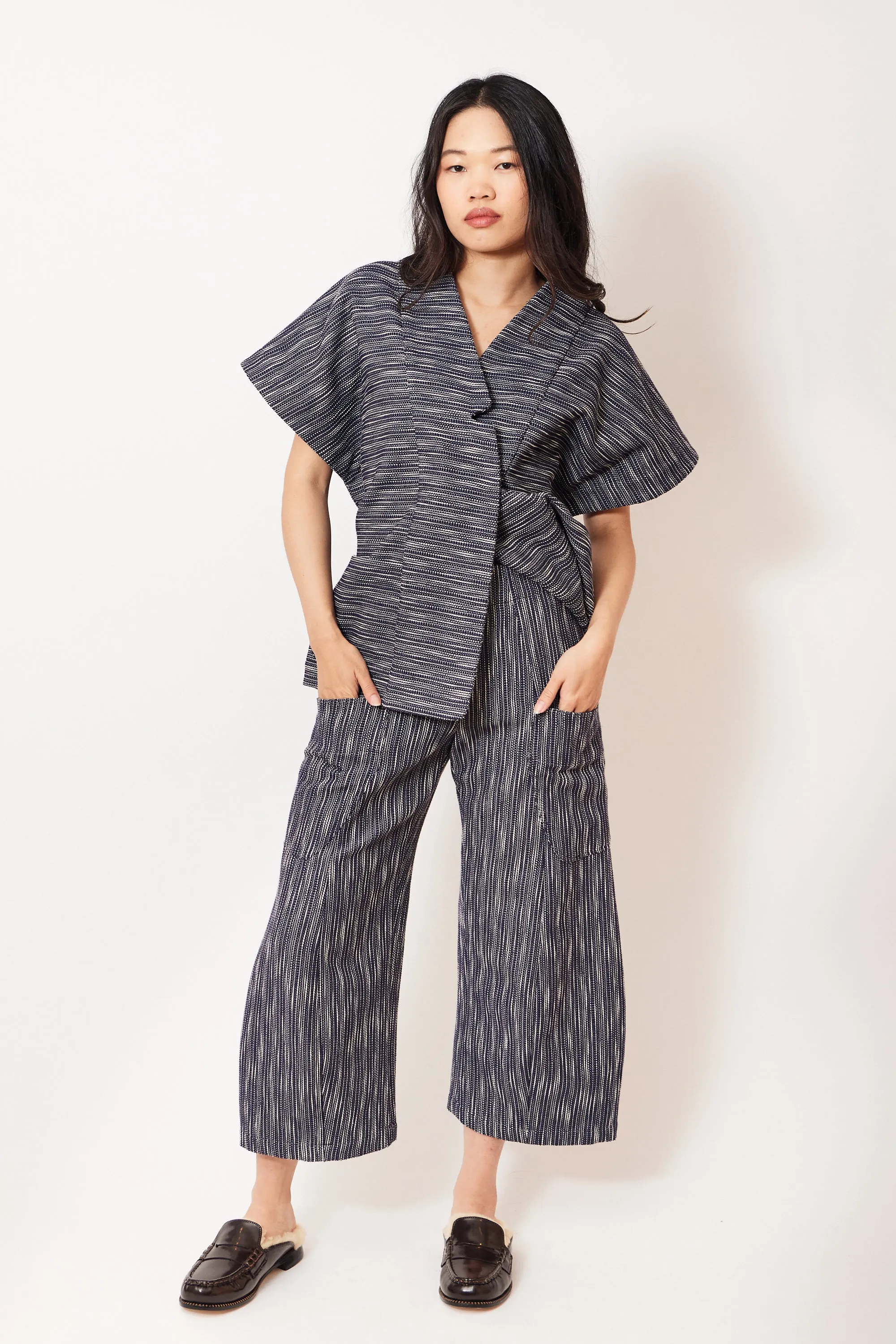 Zero   Maria Cornejo Curved Eda Cotton Tweed Culotte